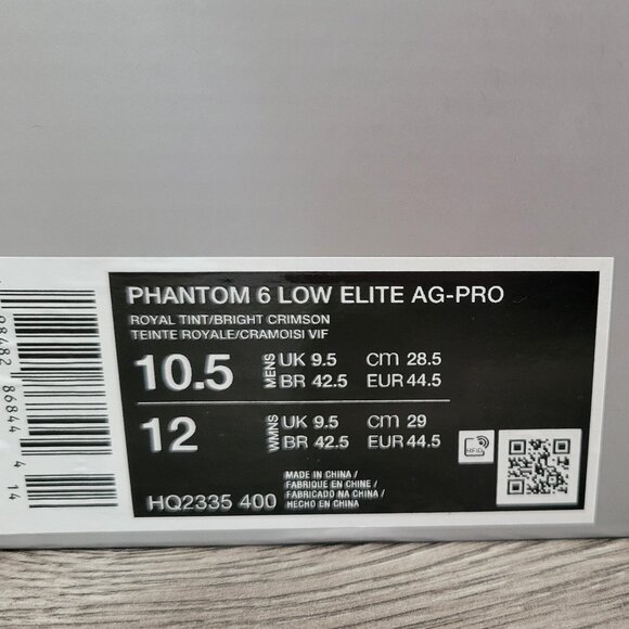 Nike Phantom 6 Low Elite AG-Pro Soccer Cleats sz10.5 - Picture 7 of 9